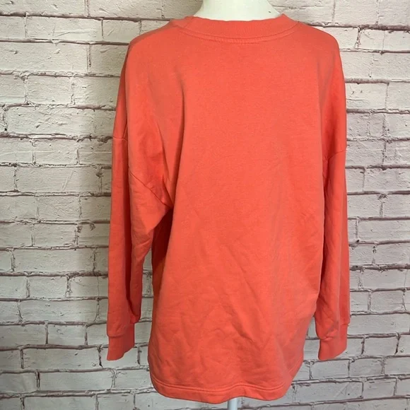 The Upside Coral & Yellow Embroidered Logo Pullover Sweatshirt XS - Picture 5 of 9